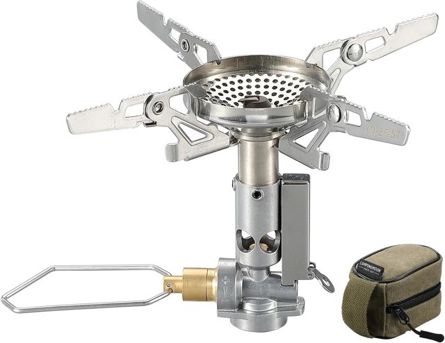 Campingmoon Réchaud compact pliable avec micro régulateur avec 4Flex et allumeur XD-2F