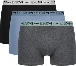 DIM Homme – Boxer Coton Stretch Bio x3 | sous-vêtements Écoresponsables Certifiés GOTS & Oeko-TEX® | Confort au Quotidien | Emballage Recyclable