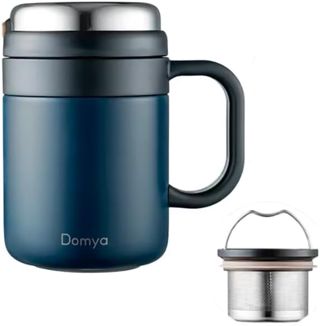 Tasse à Thé/Café bouteille Bouteille isotherme en Acier Inoxydable (Crème) avec Filtre Amovible, 500 ml – Garde les Boissons Chaudes et Froides, Isolation 12+ Heures, Idéale pour le Thé, le Café