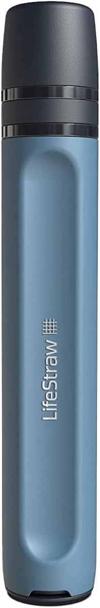 LifeStraw Peak Series - Paille filtrante Personal Water pour filtration, urgence, survie, et hydratation ultra-légère ; Sans BPA, Mountain Blue (bleu)