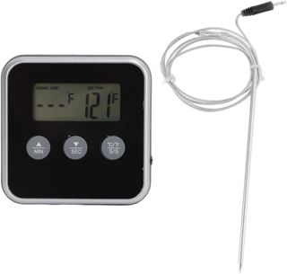 Thermomètre Numérique à Viande, Affichage LCD Rétroéclairé, Sonde Longue, 2 Unités, Thermomètre Numérique à Viande, Minuterie Pour Barbecue De Cuisine