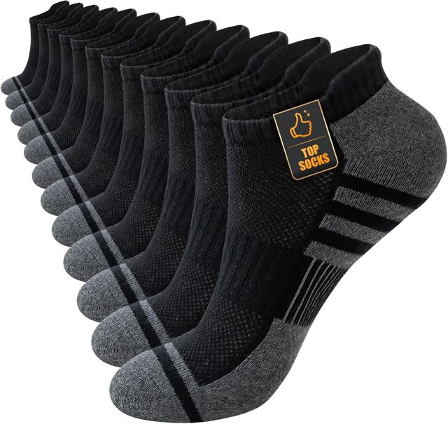 Chaussette Homme Femme, Chaussettes Basses Courte, Lot de 6 Paires Soquettes Anti Ampoule Sport, Chaussettes Coton Respirant et Anti-transpiration pour Running, Travail