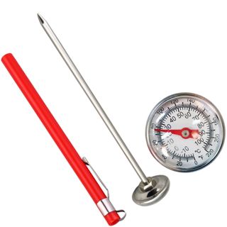 PRETYZOOM Thermomètre Patisserie Professionnel, Thermomètre Cuisine en Acier Inoxydable, Lecture Rapide et Précise, avec Couvercle, pour Viande et Volaille
