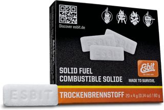 Esbit 8309125 Lot de 20 tablettes d'alcool à brûler Blanc 4 g