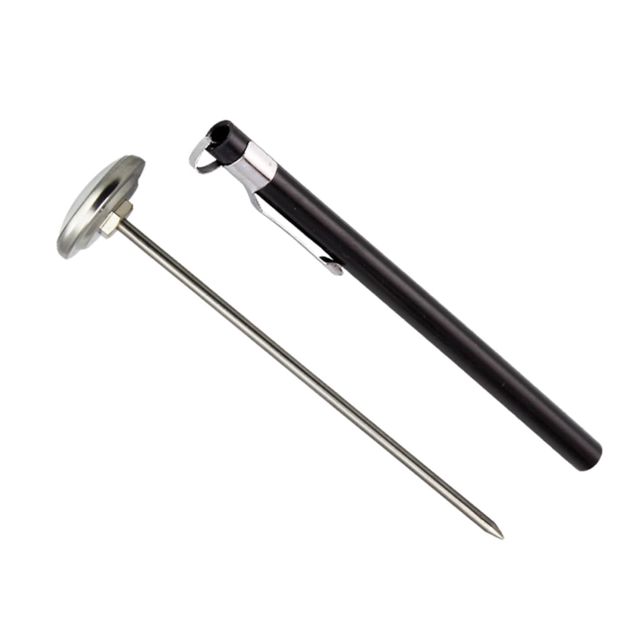 UKCOCO Thermomètre Alimentaire Mini En Acier Inoxydable 10 Cm Haute Précision Pour Café Et Mousse De Lait Usage La Cuisine Maison