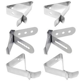 ABOOFAN 6pièces Clips de Thermomètre Acier Inoxydable Réglables pour Sonde de Cuisine Antirouille Support Pratique pour Pince à Café et Cuisson