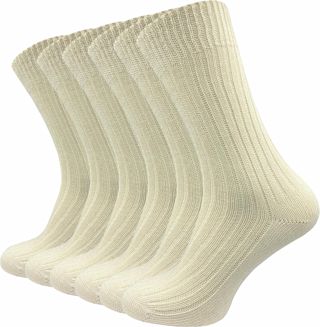 GAWILO Chaussettes pour homme et femme en 100% pur coton (6 paires) | Chaussettes épaisses avec bord confortable | Sans couture pressante sur les orteils