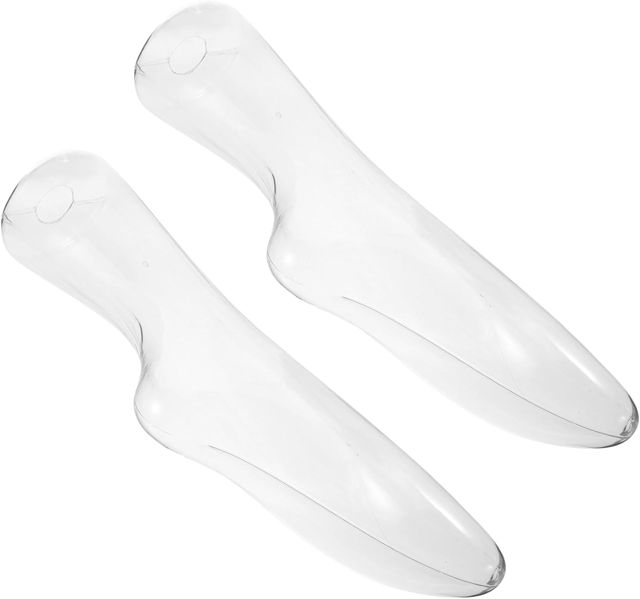 Cabilock 2 pièces Mannequin Pied Transparent pour Chaussettes Support Polyvalent et Léger pour Présentation de Chaussettes Courtes et -Mollet Accessoire de Vitrine Pratique et Portable