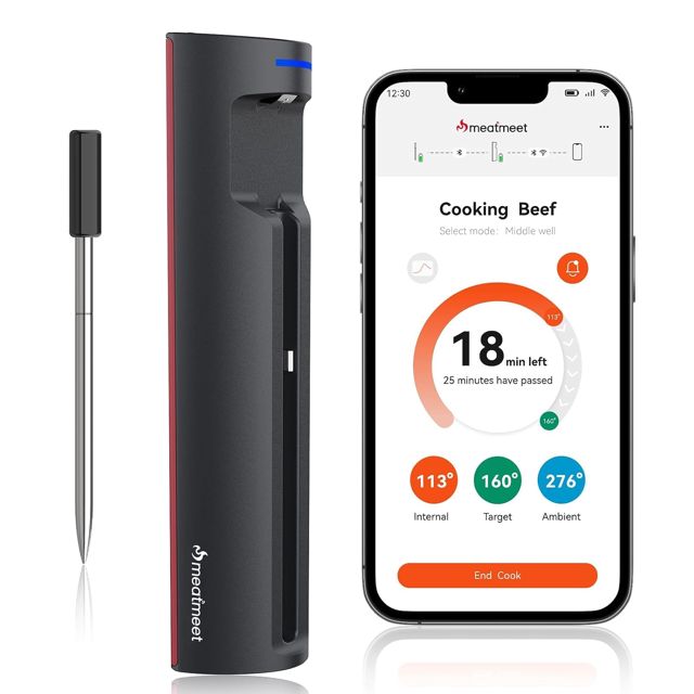 Pro Thermomètre à viande Sans Fil avec Wi-Fi et Bluetooth