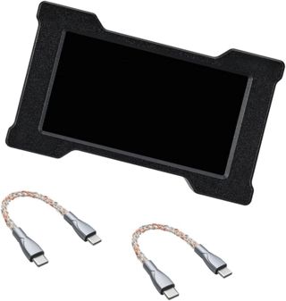 Hub USB 3.2 alimenté par répartiteur de jeu avec écran OLED 5 Gbit/s transfert de données commutateurs indépendants pour souris et clavier Argenté (noir)