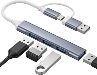 KRUMAD Hub USB 4 ports, adaptateur ordinateur portable, multiport, station