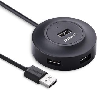 UGREEN Data Hub USB 2.0 4 Ports Dock USB multiport Supporte Windows Mac OS Linux Compatible avec Macbook Air iMac pro Ordinateur Ultrabook et Tablette PC, Noir