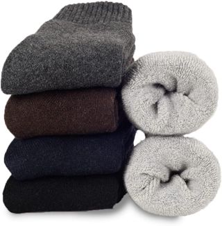 Josnown Chaussettes Chaudes Homme Chaussettes Hiver Thermiques en Laine