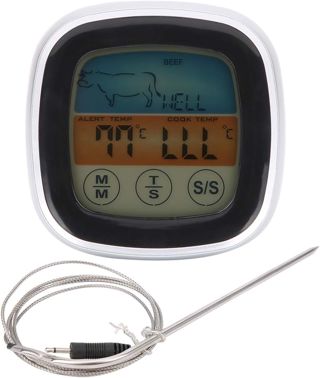 Thermomètre à Viande Numérique, Thermomètre De Cuisson Numérique LCD à Lecture Instantanée Rapide, Thermomètre Alimentaire Avec Minuterie D'alarme Pour Four, Cuisine, Barbecue, Gril Extérieur