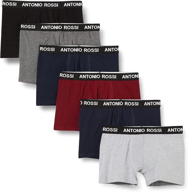 Antonio Rossi Antonio Rossi (Lot de 3/6) Boxers Ajustés pour Hommes Boxer à Bretelles ajustées Homme (Lot de 1)