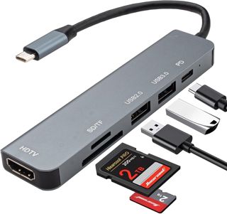 Hub USB-C 4 en 1, HDMI 4K 30Hz, VGA 1080p, USB 3.0 5Gbps, PD 100W