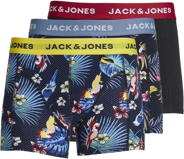 Jack & Jones Jacflower Bird Trunks 3 Pack Noos Caleon Boxeur Homme (Lot de 3)