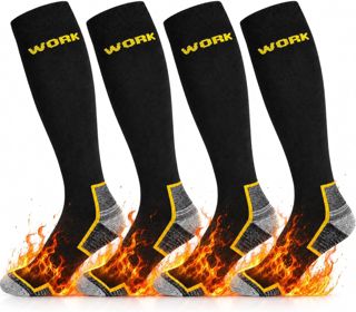 Chaussettes Thermiques Homme Femme Travail Hautes Jusqu’au Genou Hiver