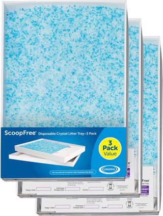 PetSafe ScoopFree Bac à Litière Cristaux Bleus, Paquet de 3