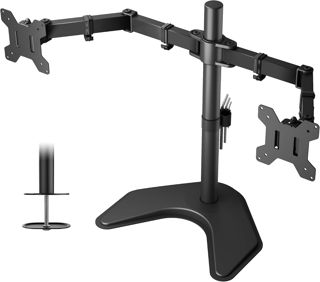 BONTEC Support Ecran PC sur Socle en Verre, 13-32 Pouces, Charge 10 kg
