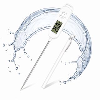 Romon Thermomètre Cuisine, Thermomètre Viande Numérique Sans Fil avec Sonde IPX7 15cm, Plage De Mesure -30°C à 300°C – Thermomètre Bebe Bain avec Affichage LCD pour Grill, Steak, Babybrei
