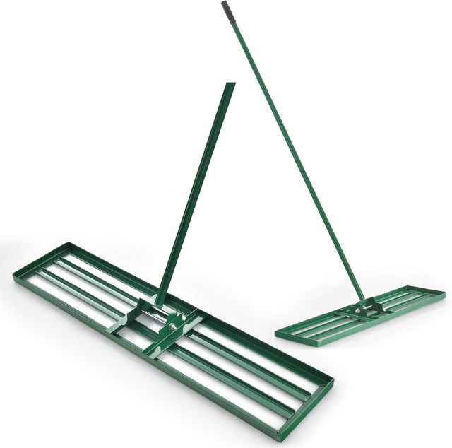 SOARS Râteau de Nivellement de Pelouse 75 X 25 CM, Râteau de Jardin avec Poignée Ergonomique Antidérapante de 170 CM, Fabriqué en Métal de Haute Qualité, pour Jardin, Cour, Terrain de Golf
