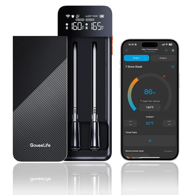 GoveeLife Thermomètre à viande sans fil Bluetooth avec alertes