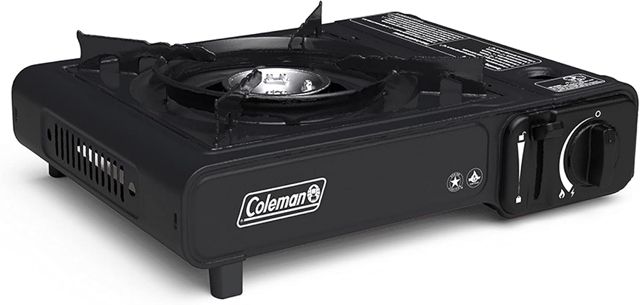 Coleman Réchaud au butane classique à 1 brûleur, réchaud de camping portable avec étui de transport et bouton-poussoir allumage instantané, comprend un contrôle précis de la température et un