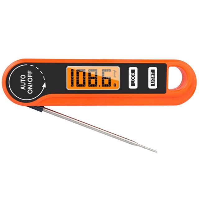 Alipis Thermomètre de Cuisine Numérique pour Barbecue et Cuisson Thermomètre à Viande Étanche avec Écran et Sonde Inoxydable