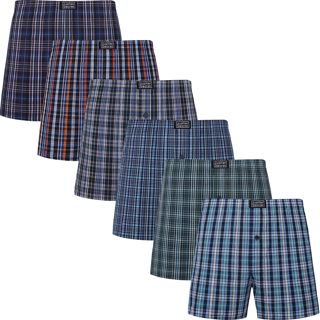 JupiterSecret Boxers Homme, 100% Coton, Sous-vêtements, Lot de 6/12
