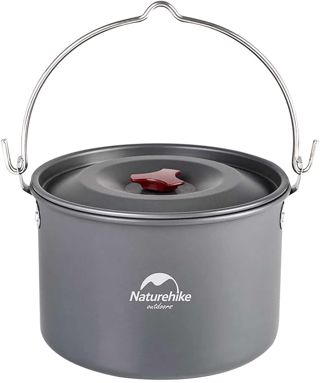 Naturehike Ustensiles de Cuisine de Camping, Marmite à Soupe avec Couvercle Grand Pot Suspendu Portable Extérieur pour 1-6 Personnes