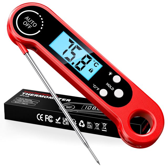 CIRYCASE Thermometre Cuisine, Thermomètre Cuisson à Lecture Instantanée 1S