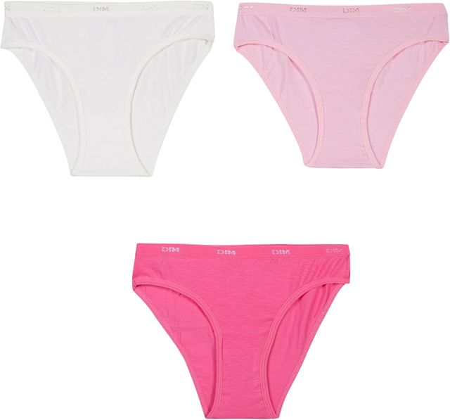 DIM Fille – Culottes Les Pockets Ecodim Coton x3 | Ultra Douces & Confortables | Coton & Élasthanne | Liberté de Mouvement