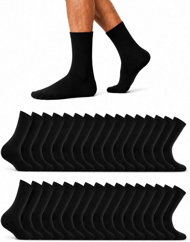 Basic Treasure Lot de 20 Paires Chaussettes Homme, Coton Respirant