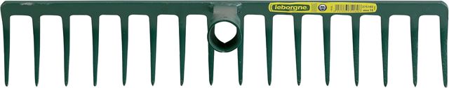 Leborgne - Râteau Forgé 16 Dents Courbées Sans Manche - Idéal Pour Ratisser Niveler Épandre Sable Graviers Et Ramasser Débris - Résistant Et Robuste - 40 cm