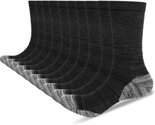PUTUO Chaussettes de Travail Homme en Coton: Chaussettes Homme Respirantes pour Sport Work Running – Epaisses et Sans Couture 5 Paires