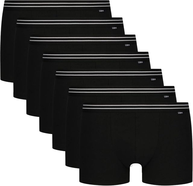 DIM Boxer Homme Lot de 8 | Ecodim Coton Stretch Confortable | Maintien Quotidien | Ceinture Classique