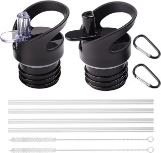 Lot de 2 couvercles à paille de taille standard pour Hydro Flask à goulot standard et simple Modern Ascent, accessoires pour bouteille d'eau avec bouchon de paille de rechange