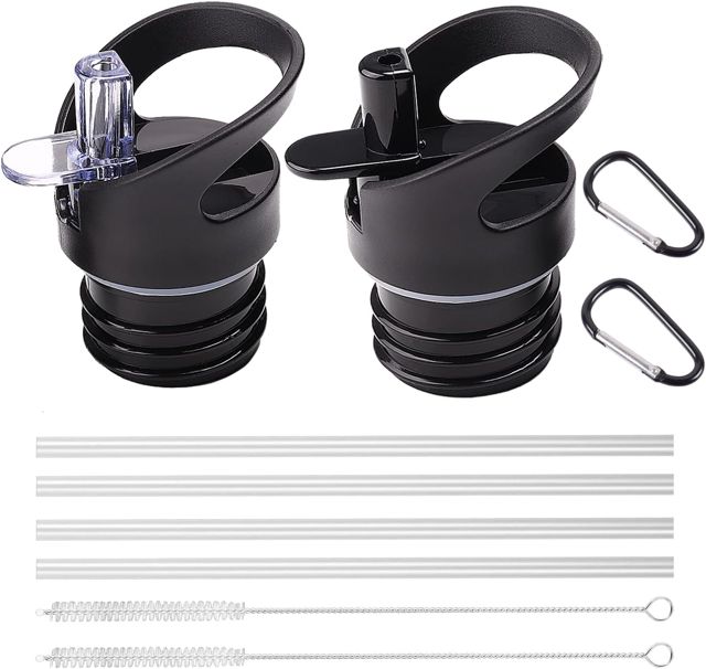 Lot de 2 couvercles à paille de taille standard pour Hydro Flask à goulot standard et simple Modern Ascent, accessoires pour bouteille d'eau avec bouchon de paille de rechange
