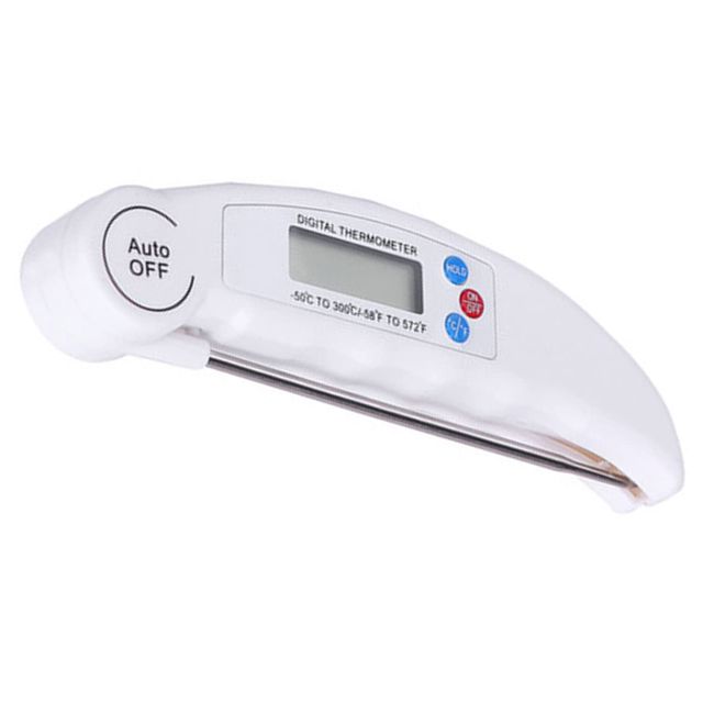 Alipis Thermomètre Pliable Sonde en Acier Inoxydable pour Barbecue Cuisine Large Plage de Température Facile à Lire et pour Cuisson de Viande et Pâtisserie Pâtisserie