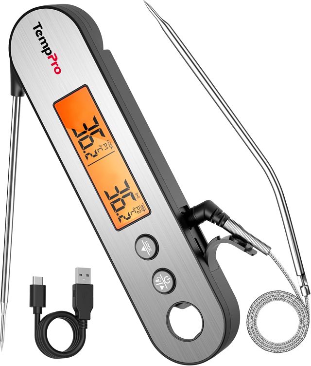 TempPro TP610 Thermomètre à lecture instantanée à double sonde
