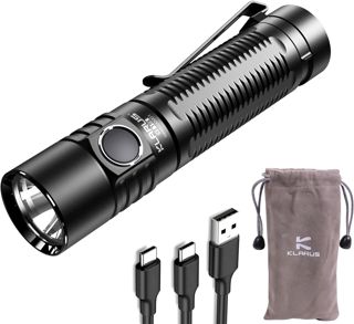 klarus G15 4200 Lampe de Poche Led Ultra Puissante Rechargeable, Lampe Torche,Compacte EDC Interrupteur Latéral Torche avec 5000mAh Batterie + sac en tissu