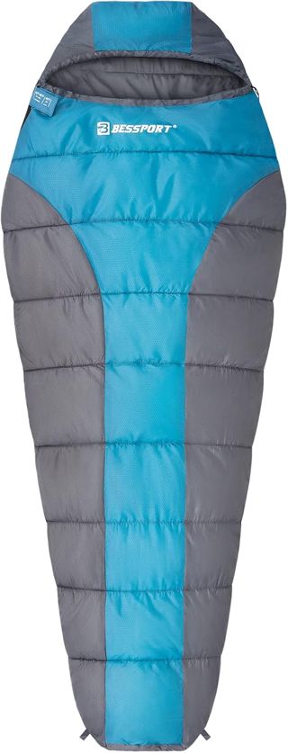 Bessport Sac de Couchage Adultes Momie 3 Saisons Sac de Couchage Camping pour Ultraléger Voyage léger et Portable Sac de Couchage Compact Activités de Plein air Randonnée