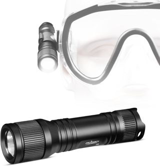 ORCATORCH D560 Mini Lampe Plongée Frontale 700 Lumens, 65g Léger Plongée