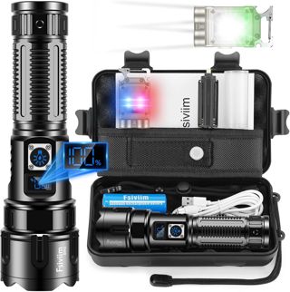 Lampe Torche LED Ultra Puissante, 1000,000 Lumens Lampe Torche rechargeable, lampe torche tactique, longue portée, 5 Modes D'éclairage, Zoomable, Pour Camping