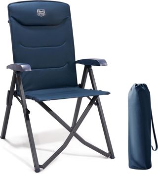 TIMBER RIDGE Chaise Pliante Camping Dossier Haut Réglable 4 Positions