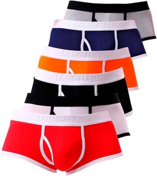 Boxer Hommes Briefs Pyjama Slip sous-VêTements Sexy Push Up Gay Ouvert Dim Lot Coton Long Transparent Eminence Taille Haute Basse Bikini Sport Pulse Filet Elephant Underpants T-Back Underwear Shorts
