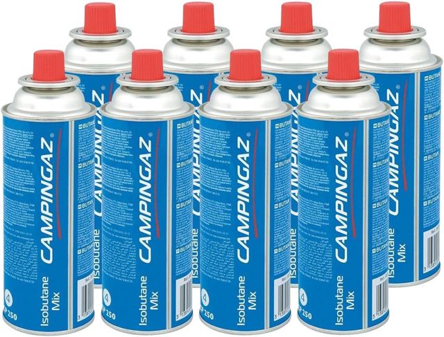 Campingaz Lot de 8 cartouches de gaz à valve CP 250 - Mélange isobutane
