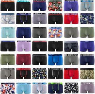 Pack Surprise Calecon Boxer Homme Coton, Modèle Aléatoire, Ultra-Doux, Anti-Irritation et Confortable (Lot de 5)