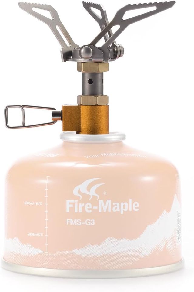 Fire-Maple FMS-300T Réchaud Camping Titane Mini Gaz Noir